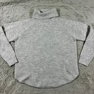 Kuhl Sienna Sweater Womens XL Waffle Knit Gray Chunky Cowl Neck Cozy Cabin